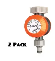 2x Pope 2 Hour Tap Timer Up to 2h watering time in 5 minute increments auto shut