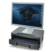 2200 Series Executive Monitor Stand with Drawer, Black (22502)