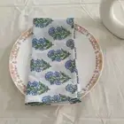 Napkins, Indian Floral hand Block Printed Cotton cloth Napkins, wedding, events
