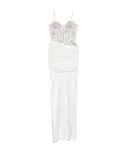 satin gown IT42 white