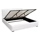Bed Frame King Size Gas Lift White TIYO