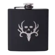 Bone Collector Hip Flask, Antler Logo Hunting Wedding Gifts