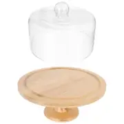 Dessert Tray Toddler Cake Stand with Food Cover Holder Glass Cheese Server