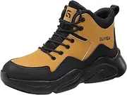 [ZHENSI] Safety Boots Men Waterproof Work Boots Steel Toe Cap Shoes Platform Lightweight Mid Top Industrial Boots