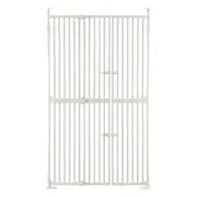 Retractable Safety Gate Pet Dog Cat Extra Tall Fence Enclosure Guard Security Barrier Fencing for Stairs Doorway Kitchen 190 to 250cm White