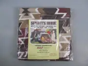 Vintage Blanket Chatham Acrylic Fiberwoven Screenprint Aztec Southwest New NOS