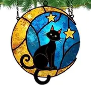 Cat Sun Catcher Ornaments,Acrylic Room Decoration Sun Catcher | Home Art Pendants Multi Functional for Balcony Living Room Bedroom Cafe