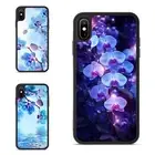 Funny Cases For iPhone XS 11 12 13 14 15 16 Pro Max Orchid Flower Butterfly Blue