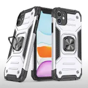 MCC Shockproof iPhone 11 Heavy Duty Case Cover Tough Apple Ring Holder [Silver]