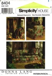 Simplicity 8404 Relaxed Slipcovers Sewing Pattern Uncut