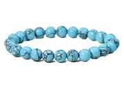Gemstone Power Bead Bracelet Blue Howlite