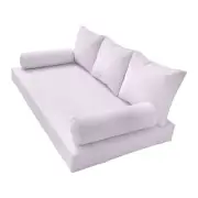 |COVER ONLY| Style 3 Full Piped Trim Daybed Mattress Bolster Pillow Covers AD107