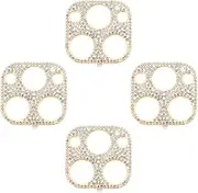 4Pcs Rhinestone Phone Lens Protectors for Pro Pro Camera Protector Scratch Easy Install Decorative Lens Film Finish