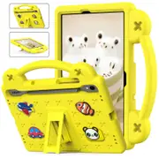 Portable Tablet Case with Handle Stand for Samsung Galaxy A9 Plus -Yellow