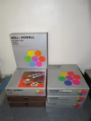 Bell and Howell Omega 35mm Slide Cube Boxes 107 total cubes READ