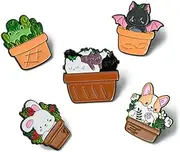 [UR URLIFEHALL] Enamel Lapel Brooches Pin Set Acrylic Plastic Pin Badges for Clothing Backpacks Jewellery Crafts Decor