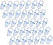 CRILSTYLEO 150 pcs Acrylic Mini Pacifiers Clear Shower Favors Cute and Lightweight for Newborn Celebration Games Bulk Pack of Each