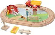 Educational Boys and Girls Wooden Train Set Toddlers Train Tracks Toy 23 Pieces Safe Fun 3-in-1 Toy Set for Boys Girls