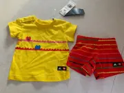 ADIDAS LEGO Set 2 Piece T-Shirt Shorts DUPLO Baby Infant 0-3 Months New