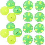 HOUDERCO 60pcs Cat Ball with Bell Plastic Kitten Chase Pounce