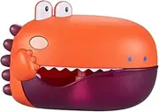 HOMOBABE Automatic Dinosaur Bubble Machine for Fun Indoor Plaything with Sound for Bath and Water Play Easy to Fix with Suction Cups for Boys