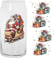Glass Cup Christmas Stickers | Waterproof Christmas Decals,Waterproof Christmas Glass Stickers for Cups, Decals Stickers for Glasses