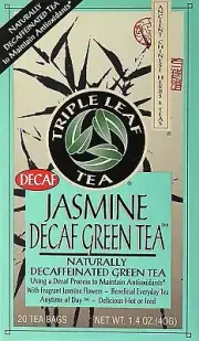 Triple Leaf Tea Jasmine Green Tea, Decaffeinated, 20 Count