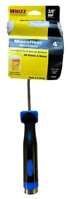 Whizz 4 " x 3/8" Paint Roller Cover & Frame - Smooth To Semi-Smooth - 77600