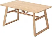 Foret Dining Table Rectangle Modern Home Kitchen Cafe Wood Metal 140x80cm