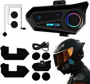Wireless Helmet Headset - Motorcycle Audio Device, IPX6 Speaker with Type-C Port, Crisp Sound Output | Reliable Gear for Outdoor Commuting, Female or Male Riders, Extended Road Adventures