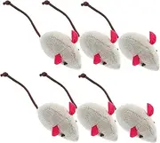 LIGHTAOTAO 6pcs Plush Mouse Cat for Interactive Play Soft Mice Chew for Indoor Cats Engaging Teething for All Ages Durable and Safe