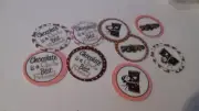 Pre Cut One Inch Bottle Cap Images CHOCOLATE Free Shipping
