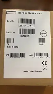 HP 765466-B21 2TB 12G SAS 7.2K RPM 2.5" 512E HDD 765873-001 765452-002 New