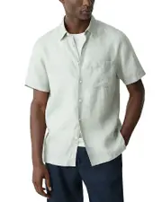 Theory Irving Short-Sleeve Shirt in Relaxed Linen