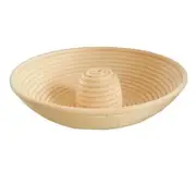 29*6.5CM Hollow Circle Bread Proofing Basket, Handmade Banneton Bread Proofing Basket Brotform with Proofing Cloth Liner for Sourdough Bread, Baking