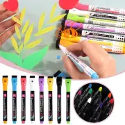 Colorful Pen With Double Head 10ml Metal Pearlescent Soft Pen Art Painting