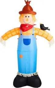 9FT Lighted Inflatable Scarecrow Décor Fall & Harvest Outdoor & Indoor Holiday Y