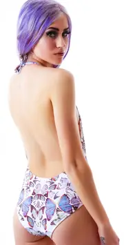 [Wildfox Couture] Butterfly Retro Twist One Piece