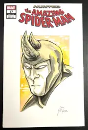Rhino The Amazing Spider-Man Hunted #1 Sketch Cover Original Art Variant Marvel