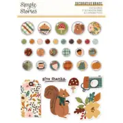 Simple Stories - Decorative Brads - Cider & Dounts, 22926