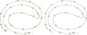[uxcell] Eye Glasses Holders Around Neck, Silver, Rose Gold Metal Bead Eyeglasses Strap Fashion Stylish Beaded Lanyard Glasses Chain for Women Sunglasses Old Lady Glass, 1 Pcs