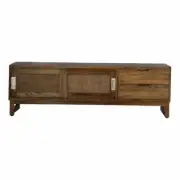 BERMUDA HAMPTONS MANGO & RATTAN TELEVISION RUSTIC NATURAL UNIT ETU 160 CM