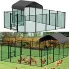 Large Walk-in Pet Chicken Run Coop Cage Rabbit Hutch Ferret House w/ Cover 3x4m