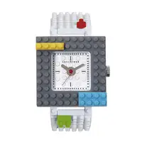 在飛比找PChome24h購物優惠-【nanoblock】方框系列樂高積木錶-灰Ｘ白/NSQ-0