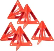 5pcs Reflective Triangle Warning Stand For Vehicles High Visibility Emergency Roadside Safety Rack Easy Installation Warning Sign For All Car Models And Emergency Situations