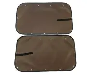 Peterbilt 379-389. Sleeper Window Curtains L+R. Window Covers. Brown