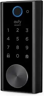 [Eufy] Security E130 Smart Lock Touch, Fingerprint Keyless Entry Door Lock, Bluetooth Electronic Deadbolt, Touchscreen Keypad, IP65 Weatherproofing, Compatible with Wi-Fi Bridge