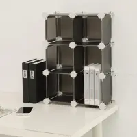 在飛比找momo購物網優惠-【H&R安室家】迷你6格收納櫃-5.8吋百變收納櫃/組合櫃(