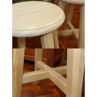 【芳民檜木工坊】60年經驗的國寶級老師傅親手製作《台灣檜木高腳椅 圓板凳》
