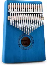 Kalimba Thumb Finger Piano Portable 17 Keys Tune Hammer Musical Instrument Blue